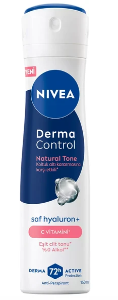 Nivea Derma Control Natural Tone Kadınlara Özel Sprey Deodorant 150 ml ürün görseli 1
