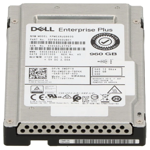 DELL EnterPrise 960GB 12G SAS 2.5'' Sunucu SSD HUSMR1610ASS204 0B34792 HX5K5 ürün görseli 1