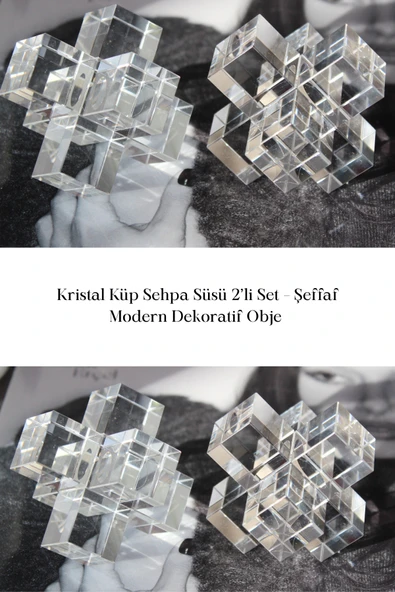 BYC TÜRKİYE Kristal Küp 2'li Set - Resim 3