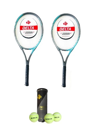 2 Adet Flame 27 İnç Tek Parça L1 Grip Tenis Raketi + 2 Adet Tenis Çantası + 3 Adet Prof. Maç Topu ürün görseli 1