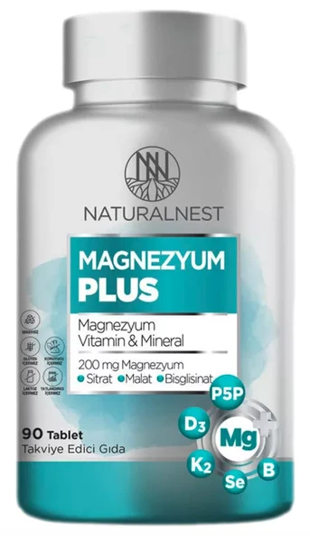 Naturalnest Magnezyum Plus 90 Tablet ürün görseli 1