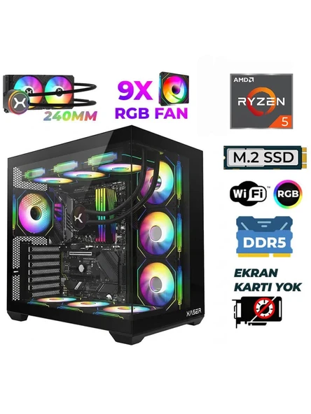 Xaser Raze X310 Ryzen 5 7500X3D 16GB DDR5 Ram 512GB M.2 NVMe SSD Hazır Tavsiye Sistem ürün görseli 1