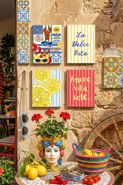 BYC TÜRKİYE La Dolce Vita Tablo Seti 4'lü ürün görseli 1