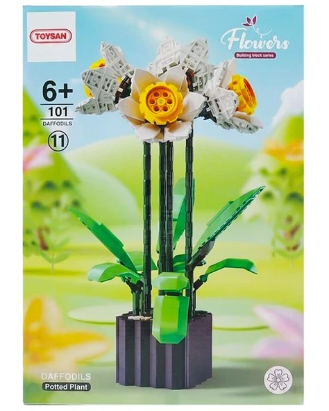 Toysan Flowers Nergis Çiçeği Yapı Blok Seti 838 Parça 10111 ürün görseli 1