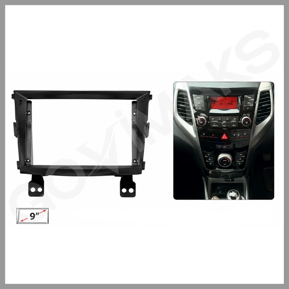 Ssangyong Tivoli 2015-2019 UYUMLU 9 INC SİYAH ANDROID MULTİMEDYA ÇERÇEVESİ ürün görseli 1