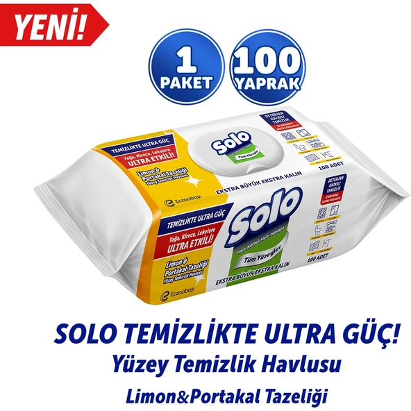 Temizlikte Ultra Güç Limon&Portakal Tazeliği Yüzey Temizlik Havlusu 100 Yaprak ürün görseli 1