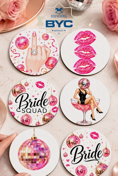 BYC TÜRKİYE Bride Bardak Altlığı 6'lı Set ürün görseli 1