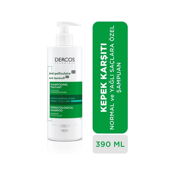 Vichy Dercos Anti Dandruff Normal ve Yağlı Saçlar İçin Kepek Karşıtı Şampuan 390 ml ürün görseli 1