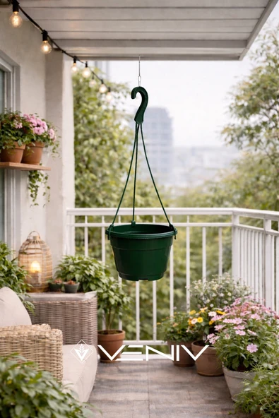 Askılı Dekoratif Saksı - Askı Dahil 18 cm x 12 cm ürün görseli 1