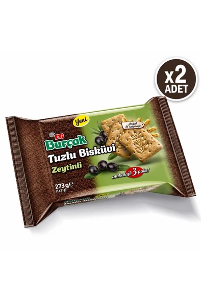 Burçak Tuzlu Zeytinli Bisküvi 273 g x 2 Adet ürün görseli 1