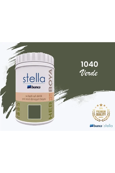 Bianca Stella Su Bazlı Saf Akrilik Boya 1 Litre Verde ürün görseli 1