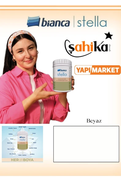 Bianca Stella Yeni Nesil Dönüşüm Boyası Beyaz 500Ml BEYAZ ürün görseli 1