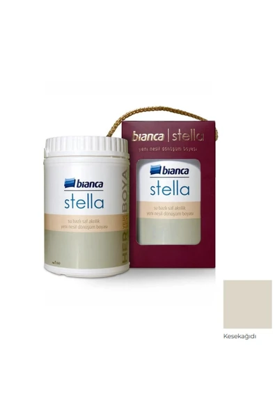 Bianca Stella Boya Yeni Nesil Yaşam Boyası 1 Lt Kese kağıdı/7250 Dolap Fayans Cam Plastik Ahşap Boy KESEKAĞIDI/7250 ürün görseli 1