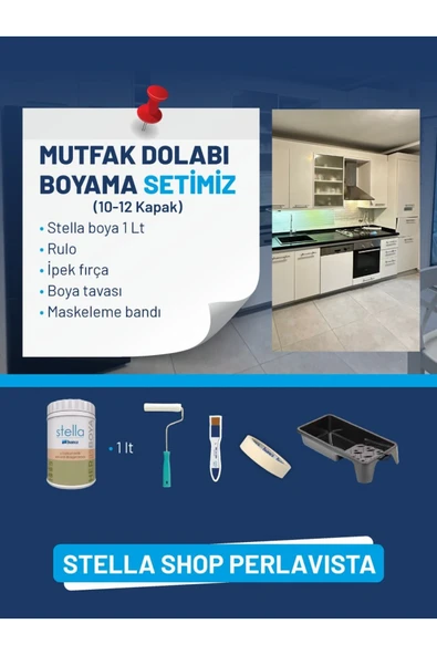 Bianca Stella Mutfak Dolabı Boyama Seti (10-12 Kapak) NAVY ürün görseli 1