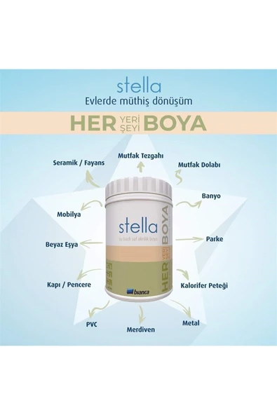 Bianca Stella Boya Siyah 1 Lt SİYAH - Resim 6