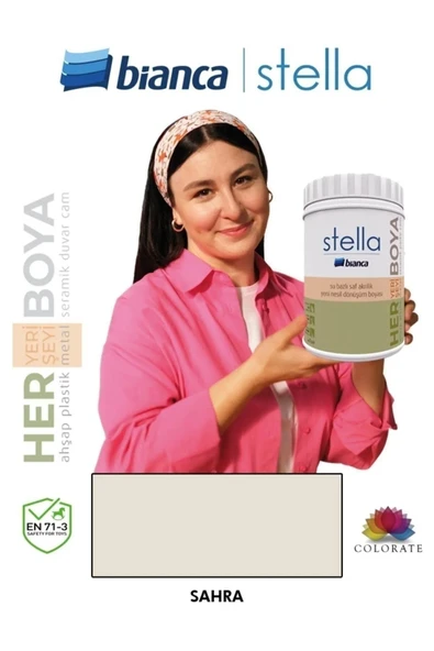 Bianca Stella Boya Yeni Nesil Yaşam Boyası Dolap-fayans-cam-plastik-ahşap SAHRA ürün görseli 1