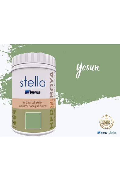 Bianca Stella Su Bazlı Saf Akrilik Boya 1 Litre Yosun ürün görseli 1