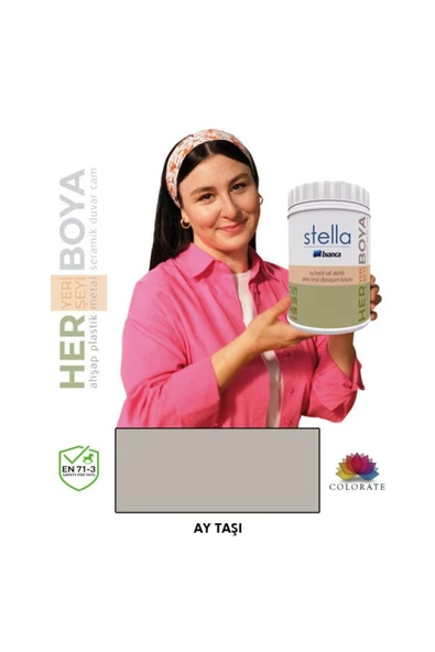 Bianca Stella Serisi Yeni Nesil Yüzey Dönüşüm Boyası 1 LT Ay Taşı Ay Taşı ürün görseli 1