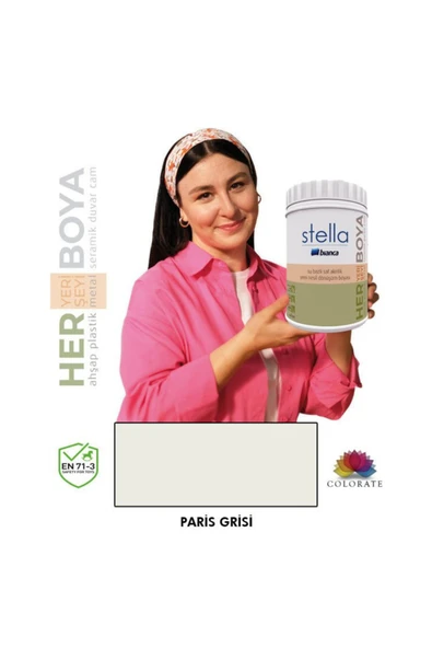 Bianca Stella Serisi Yeni Nesil Yüzey Dönüşüm Boyası - Paris Grisi Paris Grisi ürün görseli 1