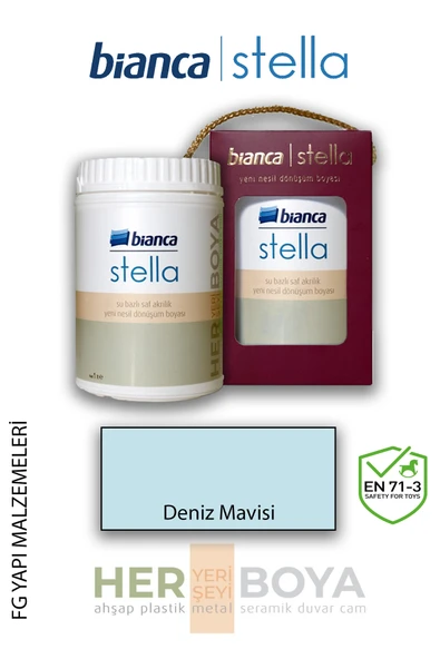 Bianca Stella Su Bazlı Akrilik Boya Deniz Mavisi ürün görseli 1