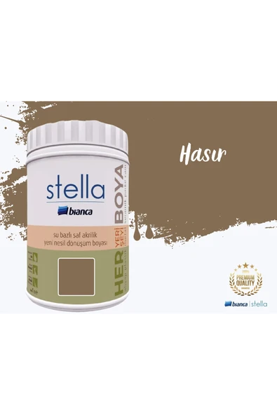 Bianca Stella Su Bazlı Saf Akrilik Boya 1 Litre Hasır ürün görseli 1