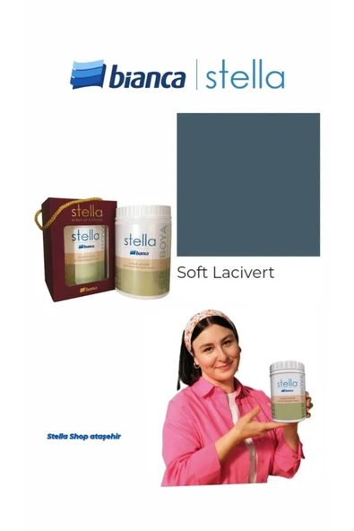 Bianca Stella Su Bazlı Saf Akrilik Boya 500ml - Soft Lacivert Soft Lacivert ürün görseli 1