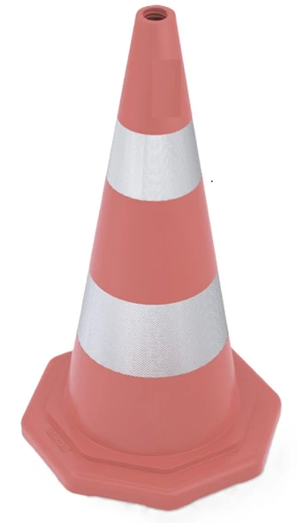 Çift Reflektifli Trafik Konisi 700mm Ecolıght ürün görseli 1