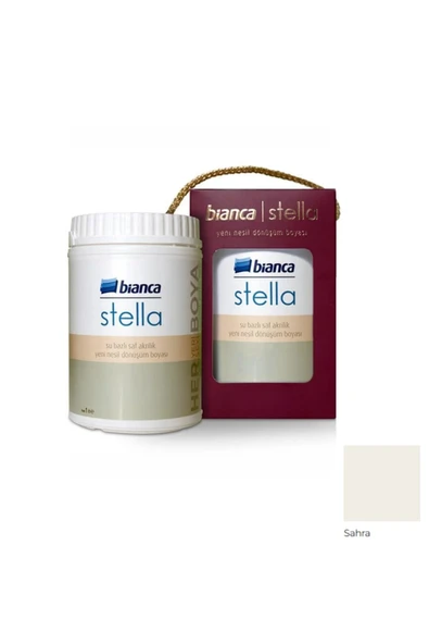 Bianca Stella Boya Yeni Nesil Yaşam Boyası 1 Lt Sahra/7100 Dolap Fayans Cam Plastik Ahşap Boyası SAHRA/7100 ürün görseli 1