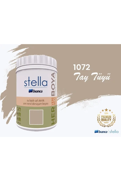 Bianca Stella Su Bazlı Saf Akrilik Boya 1 Litre Tay Tüyü ürün görseli 1