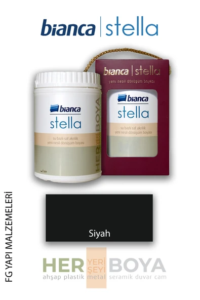 Bianca Stella Su Bazlı Akrilik Boya Siyah ürün görseli 1
