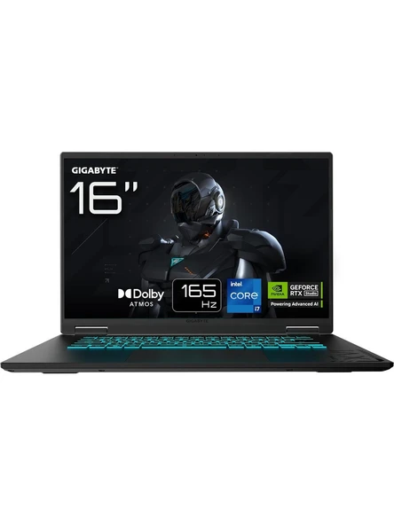 GIGABYTE GAMING A16 CWH Gaming Notebook, 16 inç 165Hz FullHD 16:10 Ekran, Intel Core i7-13620H, NVIDIA GeForce RTX 5070, 16 GB DDR5 RAM, 1TB SSD, Dolby Atmos, Free DOS, CWHI3TR894SD ürün görseli 1
