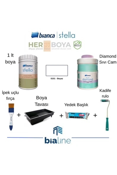 Bianca Stella Boya Seti - Tüm Renkler (6 Parçalı Diamond Boya Seti) Beyaz ürün görseli 1