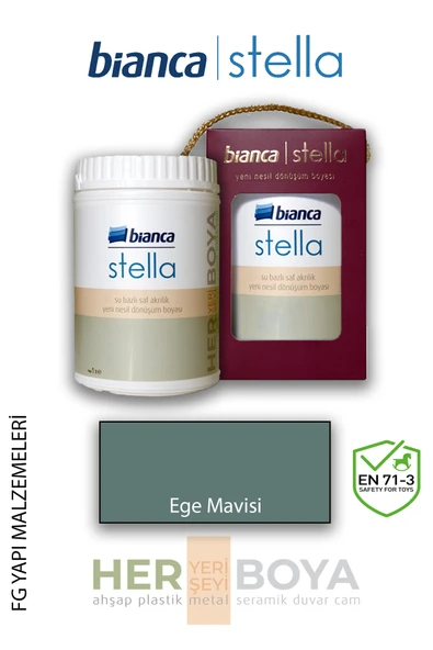 Bianca Stella Su Bazlı Akrilik Boya Ege Mavisi 1 lt ürün görseli 1