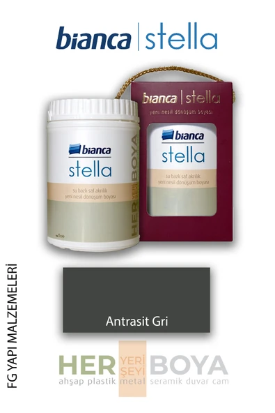 Bianca Stella Su Bazlı Akrilik Boya Antrasit Gri ürün görseli 1