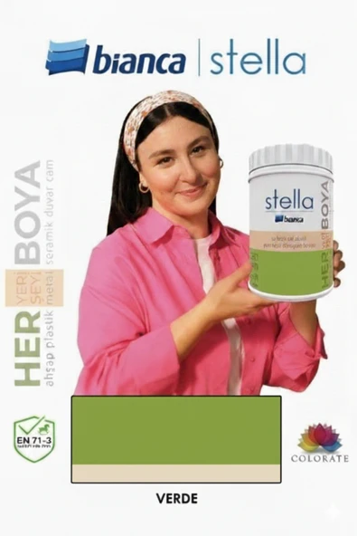 Bianca Stella Yeni Nesil Dönüşüm Boyası [RENK ADI] - Mutfak Dolabı, Fayans ve Mobilya Boyası Verde ürün görseli 1