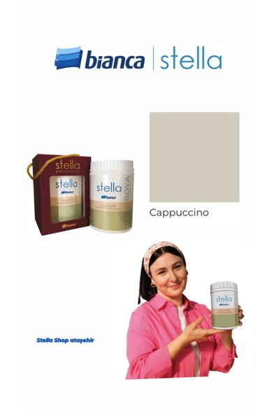 Bianca Stella Su Bazlı Saf Akrilik Boya 500ml - Cappuccino Cappuccino ürün görseli 1