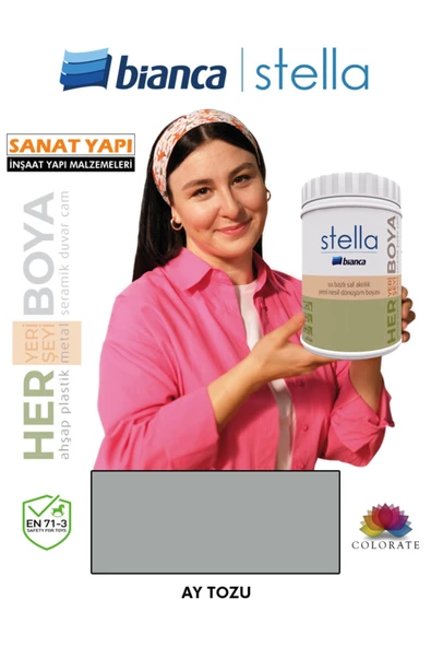 Bianca Stella Su Bazlı Boya Fayans-Mermer-Tezgah-Kapı-Dolap-İç Cephe-Dönüşüm-Mutfak-Banyo-Plastik-Ahşap Ay Tozu ürün görseli 1