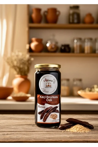 Aşkana Katkısız Keçiboynuzu Harnup Özü, 640 g, Şekersiz,Soğuk Pres ile Üretim, %100 Keçiboynuzu Meyvesi ürün görseli 1
