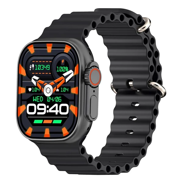 Hytech W69 Watch IOS ve Android Uyumlu MActive 2.05'' Geniş Ekranlı Siyah Akıllı Saat ürün görseli 1