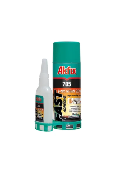 Akfix 705 Mdf Hızlı Yapıştırıcı 400 Ml+100 Gr - GA065 1 Adet ŞEFFAF ürün görseli 1
