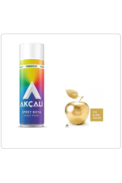 Akçalı SPREY BOYA 310 ALTIN YALDIZ 400 ML Altın Yaldız ürün görseli 1