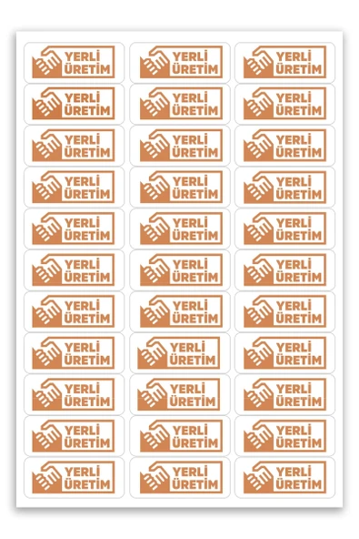 Kendinden Yapışkanlı 330 Adet Turuncu Yerli Üretim Etiketi ürün görseli 1