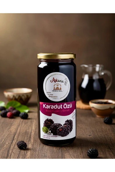 Aşkana Katkısız Karadut Özü 640 g, Şekersiz,Soğuk Pres ile Yoğunlaştırılmış %100 Karadut ürün görseli 1