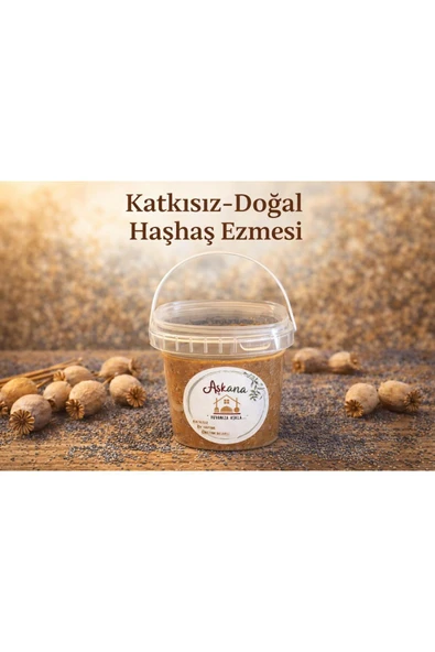 Aşkana Doğal Haşhaş Ezmesi 400g - Katkısız Hakiki Çift Çekim Sürülebilir Yöresel Lezzet ürün görseli 1
