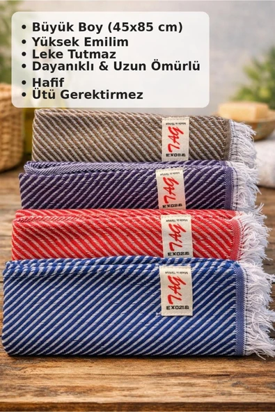 tag 4’lü Büyük Boy Peşkir Mutfak Havlusu,45x85 cm,Süper Emici,Hızlı Kurur,Leke Tutmaz,Ütü İstemez ürün görseli 1
