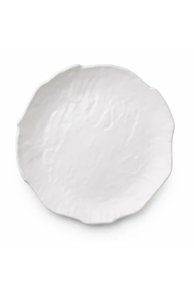 Aşkana Premium Dokulu Beyaz Termo Melamin Servis Tabağı,27 cm,Kırılmaz Hafif Tabak,Modern Sunum Tabağı ürün görseli 1