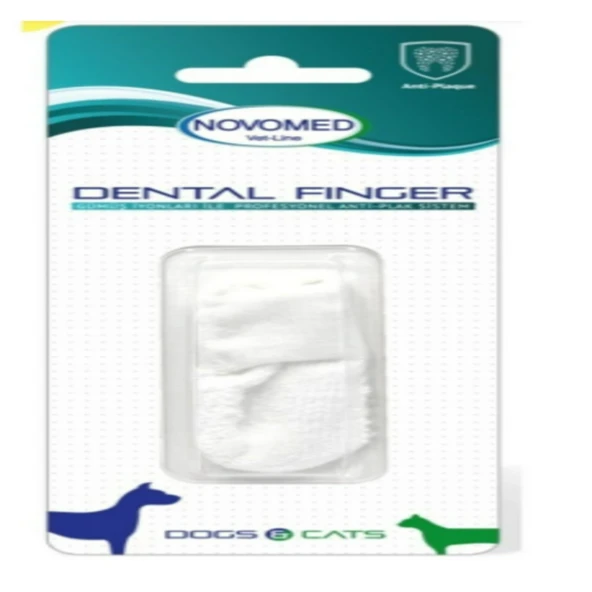 Novomed Dental Finger Anti-Plaque Parmak Diş Fırçası - Kedi ve Köpek İçin ürün görseli 1