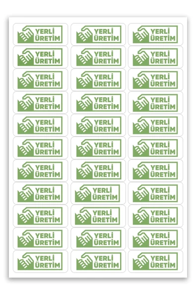 Kendinden Yapışkanlı 330 Adet Yeşil Yerli Üretim Etiketi ürün görseli 1