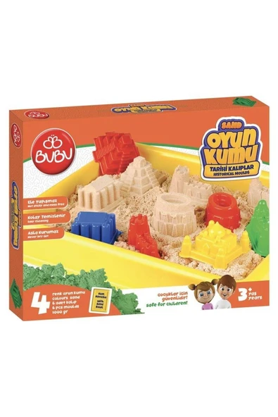 Bubu Bu-bu Oyun Kumu Büyük Havuzlu Tarihi Kalıplar Seti 1000 Gr. ürün görseli 1