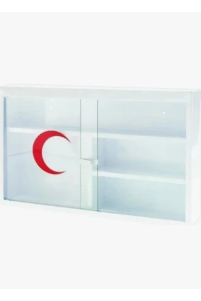 Aşkana Lüks Plastik Ecza Dolabı 45x30,Duvara Monte ,lk Yardım Dolabı Kapaklı İlaç Kutusu,Sağlık Dolabı ürün görseli 1
